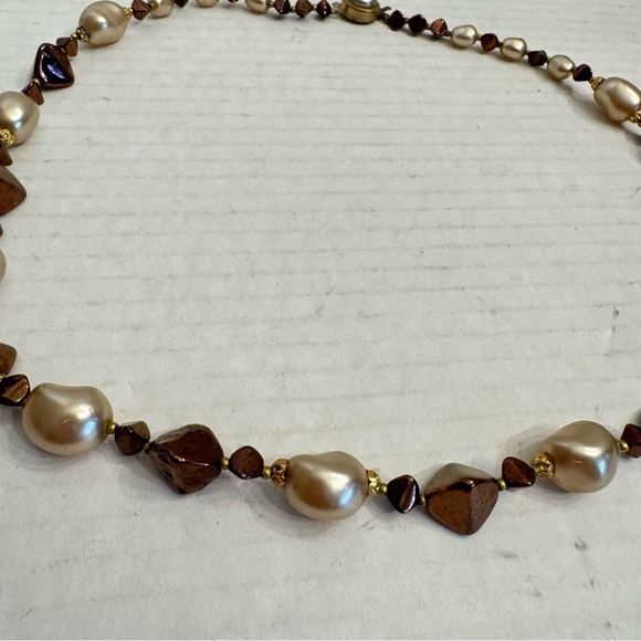 Vintage French Faux Glass Baroque Pearl Beaded Necklace High End France 23" - Picture 8 of 16